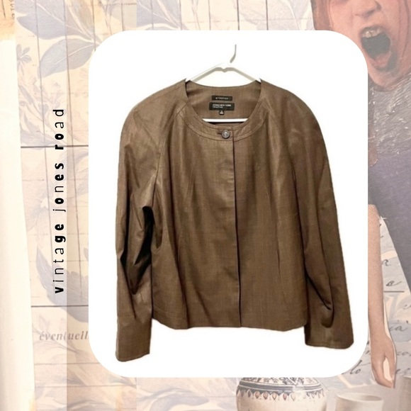 Jones NY Collection tan stretch blazer suit jacket - Picture 3 of 16